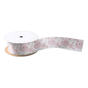 Rosa Palette William Morris Design Satinband