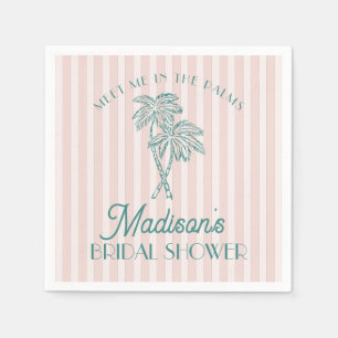Rosa Palm Springs Pastell Strand Brautparty Serviette