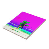 Rosa Palme-Neonparadies Fliese (Seite)