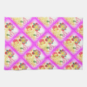 Rosa Palmen Küchentuch (Horizontal)