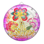 Rosa Palmendartboard Dartscheibe (vorne)