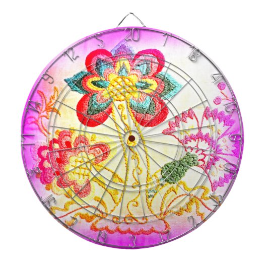 Rosa Palmendartboard Dartscheibe (vorne)