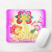 Rosa Palmenmousepad im Hippie-Stil Mousepad (Mit Mouse)