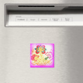 rosa Palmmagnet Magnet (In Situ (Geschirrspüler))