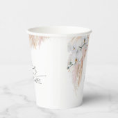 Rosa Pampas Gras Weiße Orchideen tropische Exotik Pappbecher (Rechts)