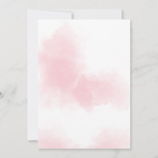 Rosa Pampas Grass Boho Brautparty Einladung (Rückseite)