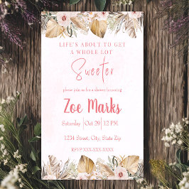 Rosa Pampasdusche Einladung