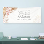 Rosa Pampelmuse Gras Brautparty Banner (Messe)