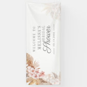 Rosa Pampelmuse Gras Brautparty Banner (Vertikal)