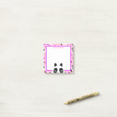 Rosa Panda-Bär Peekaboo Post-it Klebezettel (Auf Schreibtisch)