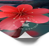 Rosa Panda Cartoon auf der Zweigstelle Poster (Ecke)