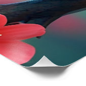 Rosa Panda Cartoon auf der Zweigstelle Poster (Ecke)