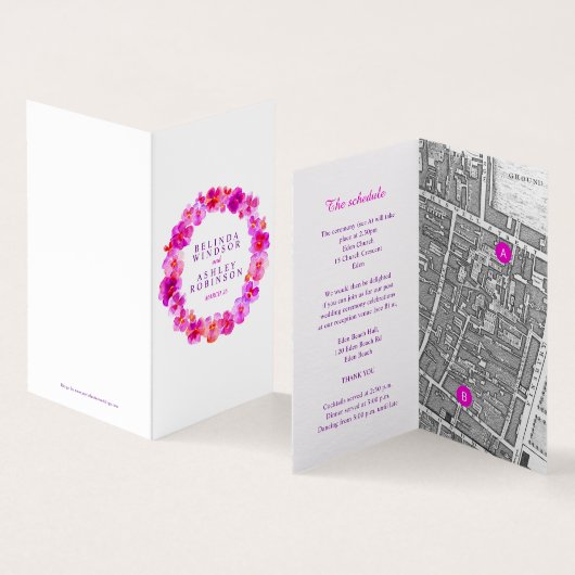 Rosa Pansy Art Hochzeitskalender (Innenseite und Außenseite)