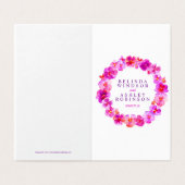 Rosa Pansy Art Hochzeitskalender (Außenseite Aufgefaltet)