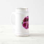Rosa Pansy-Bier Stein Bierglas (Vorderseite Links)