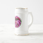 Rosa Pansy-Bier Stein Bierglas (VorderseiteRechts)