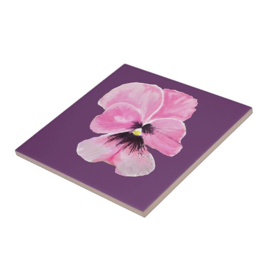 Rosa Pansy-Fliese Fliese (Seite)