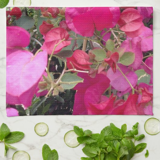 Rosa Papier Blume blüht Geschirrtuch (Gefaltet)