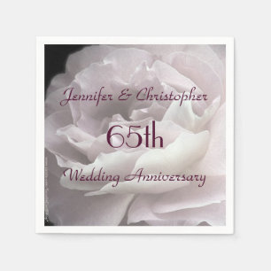 Rosa Papier Napkins, 65. Hochzeitstag Serviette