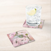Rosa-Papier-Untersetzer Rechteckiger Pappuntersetzer (Vor Ort)
