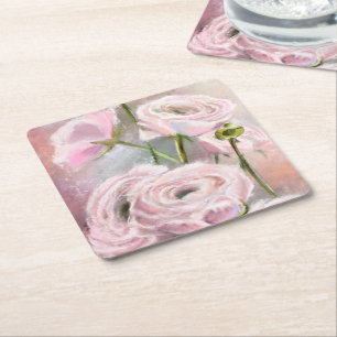 Rosa-Papier-Untersetzer Rechteckiger Pappuntersetzer
