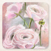 Rosa-Papier-Untersetzer Rechteckiger Pappuntersetzer (Vorderseite)