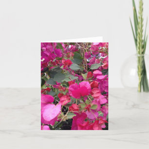 Rosa Papierblume blüht Feiertagskarte