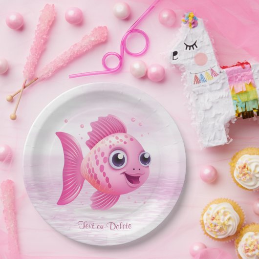 Rosa Papierplatte Pappteller (Party)