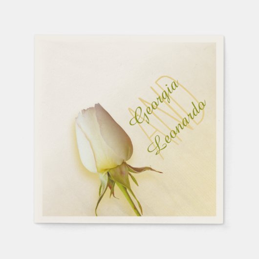 Rosa-Papierserviette mit dem Namen Wedding Single Serviette (Vorderseite)