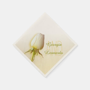 Rosa-Papierserviette mit dem Namen Wedding Single Serviette