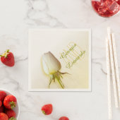 Rosa-Papierserviette mit dem Namen Wedding Single Serviette (Beispiel)