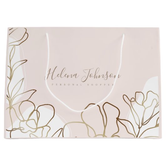 Rosa Papiertasche  Große Geschenktüte (Vorderseite)