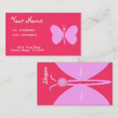 rosa papillon visitenkarte (Vorne/Hinten)