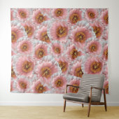 Rosa Pappi Wandteppich (Beispiel (Horizontal))