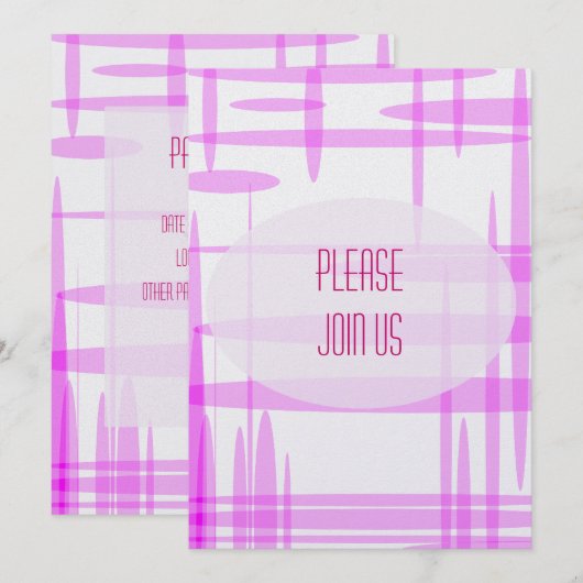 Rosa Parade Einladung (Vorne/Hinten)