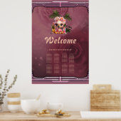 Rosa Paradies, ein Flamingo Poster (Küche)