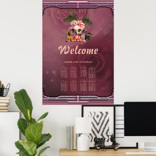Rosa Paradies, ein Flamingo Poster