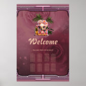 Rosa Paradies, ein Flamingo Poster (Vorne)