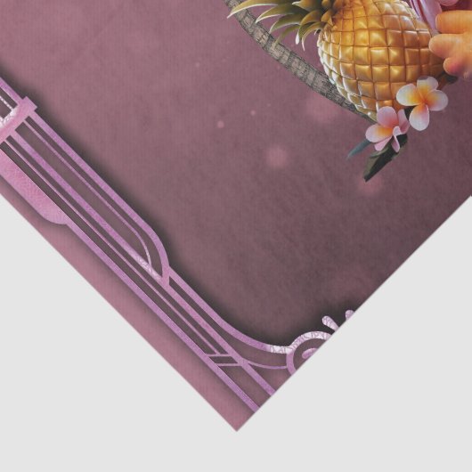 Rosa Paradies, ein Flamingo Seidenpapier (Detail)