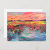 Rosa Paradies Postkarte (Vorne/Hinten)