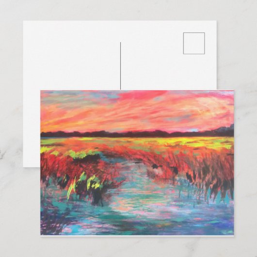 Rosa Paradies Postkarte (Vorne/Hinten)