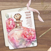 Rosa Parfüm Flasche Flasche Mitteilungskarte