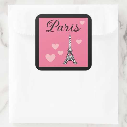Rosa Paris Aufkleber (Tasche)