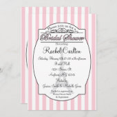 Rosa Paris-Brautparty-Einladung Einladung (Vorne/Hinten)
