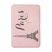 Rosa Paris Eiffelturm Bad Mat Bad Rug Badematte (Vorderseite Vertikal)