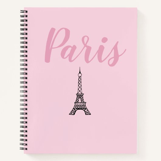 Rosa Paris Eiffelturm Kunstmuseum Notizblock (Vorderseite)