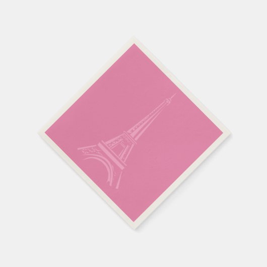 Rosa Paris Eiffelturm Papier Napkins Serviette (Ecke)