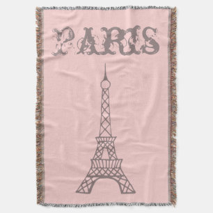 Rosa Paris Eiffelturm Schlafzimmerwohnung Blanket  Decke