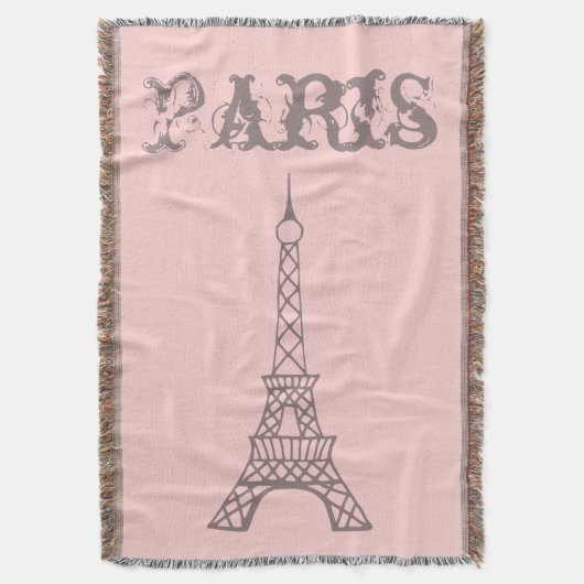 Rosa Paris Eiffelturm Schlafzimmerwohnung Blanket  Decke (Vorderseite Vertikal)