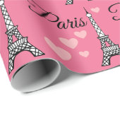 Rosa Paris Geschenkpapier  (Rolleneckpunkt)
